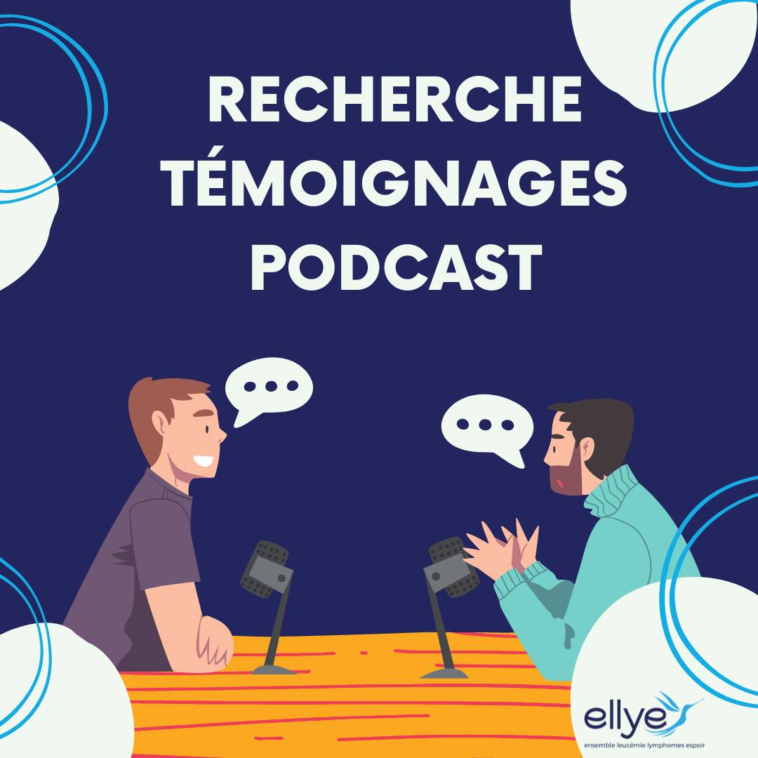 ⚠️ELLyE recherche des témoignages de patients ou proches #lymphomes pour son podcast 🎙️ "Déchocage". Vous avez envie de partager votre expérience de la maladie ?
Racontez en quelques lignes en nous laissant vos coordonnées par email 📩infos@ellye.fr. Nous vous contacterons.