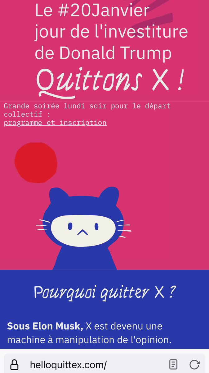 MarcStraussKahn's tweet image. 20.1.25. Grande soirée de départ de X / French call to quit X… What do you think about it? / Qu’en pensez-vous ?
helloquittex.com