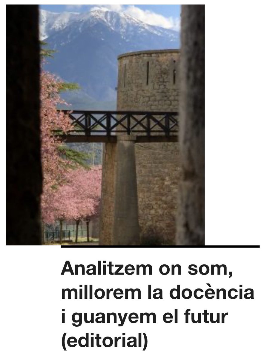 “Docents més ben pagats, més considerats, però alhora amb responsabilitats més altes degut a la complexitat de la tasca social encarregada”

Analitzem on som, millorem la docència i guanyem el futur edu21.cat/analitzem-on-s… per 
<a href="/EnricRocaC/">Enric Roca Casas</a> al 120è #ButlletíEdu21