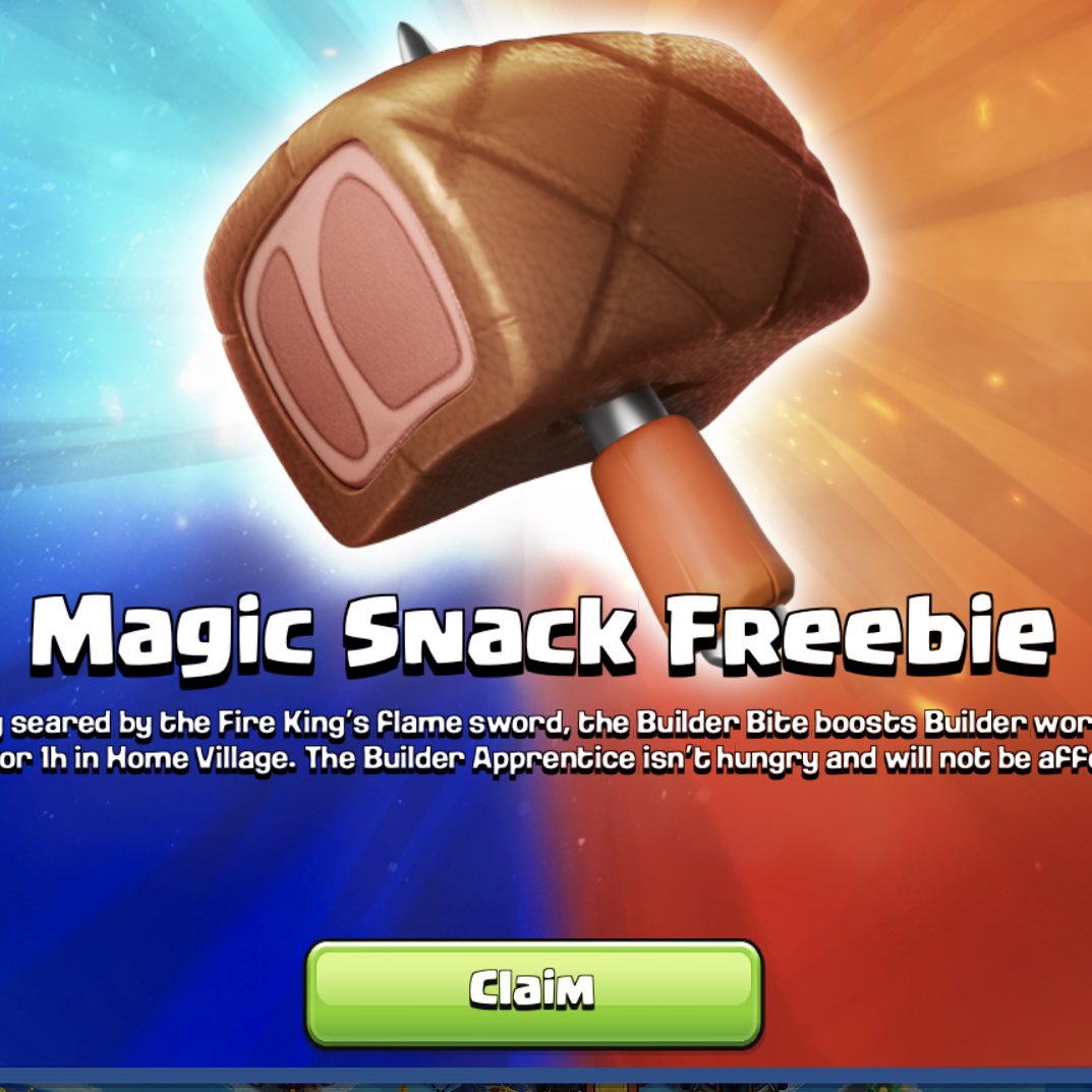 A Free Magic Snack is available each day for the next week. You just need to log in each day to claim yours!