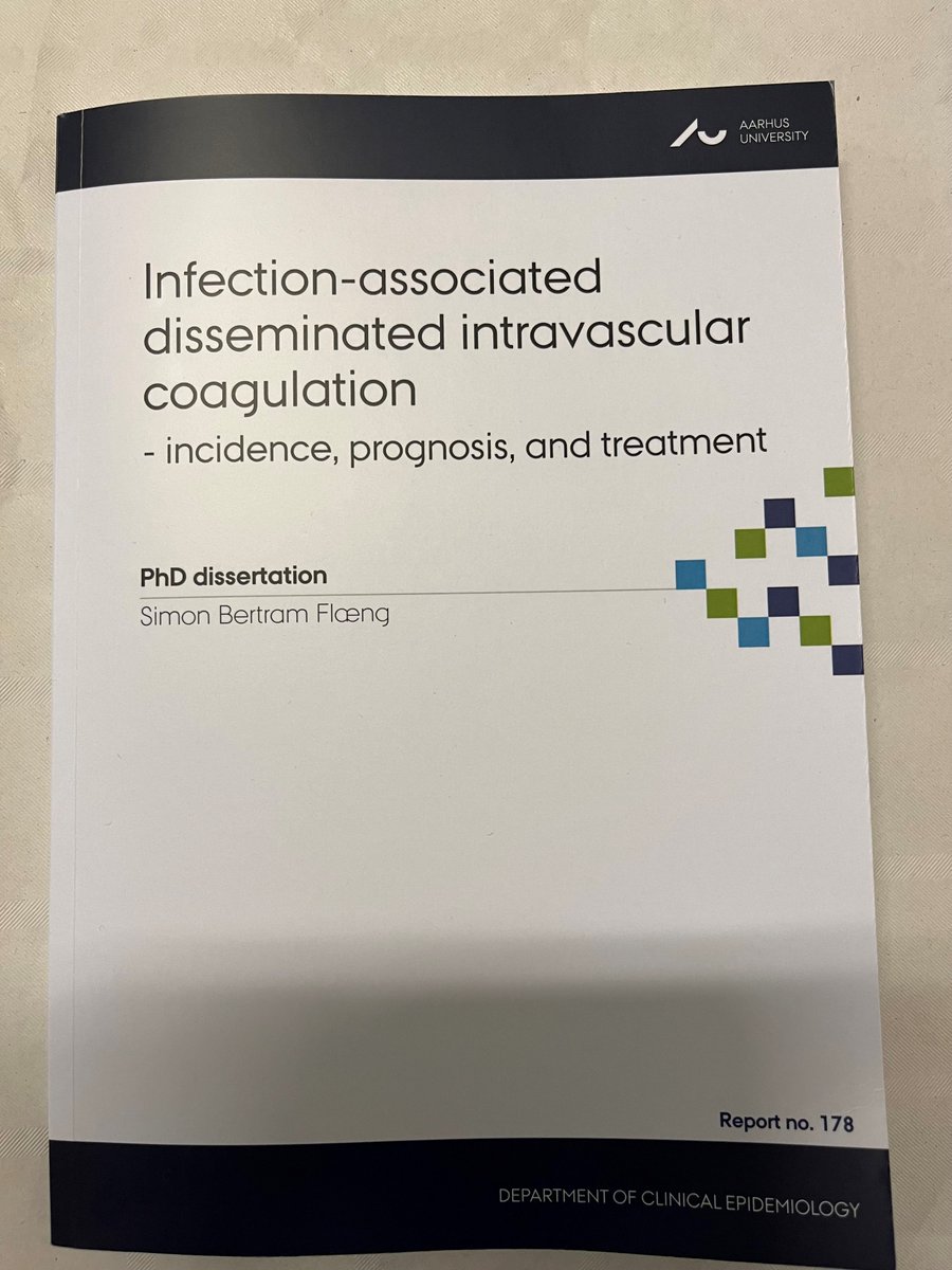 Many congratulations Simon Bertram Flæng on successfully defending your PhD thesis on disorder of the #coagulation system. Excellent work! 🤩

<a href="/phdassoc_health/">PhD Association at Health</a>, <a href="/AarhusUni_int/">Aarhus University</a>, <a href="/AarhusUni/">Aarhus Universitet</a>, @HealthAarhusUni, <a href="/AUHdk/">Aarhus Uni.hospital</a>