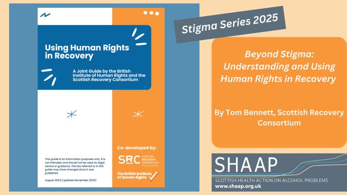 SHAAP (@shaapalcohol) on Twitter photo 🗣️ICYMI
Tom Bennett from <a href="/SRConsortium/">Scottish Recovery Consortium</a> discusses the importance of overcoming stigma to understand the human rights of people with alcohol problems when accessing support. #StigmaSeries
Read: shaap.org.uk/blog/438-human… 🗣️ICYMI
Tom Bennett from <a href="/SRConsortium/">Scottish Recovery Consortium</a> discusses the importance of overcoming stigma to understand the human rights of people with alcohol problems when accessing support. #StigmaSeries
Read: shaap.org.uk/blog/438-human…