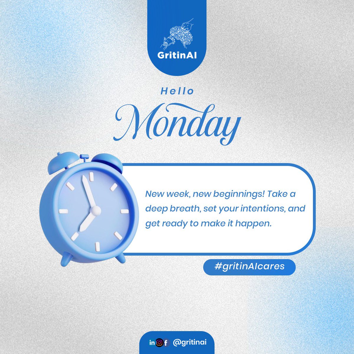 GritinAI's tweet image. Let’s kick off the week with innovation, determination, and a sprinkle of AI magic. 💡 #GritinAI #HelloMonday #AIForTheFuture #MondayMotivation #newweek #tech #naijatech #viral #workenergy #positivity
