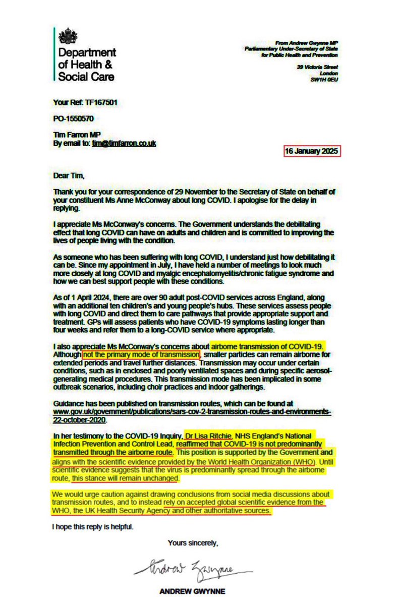 ProtectPatient5's tweet photo. @1goodtern Agree but I think if @GwynneMP letter to @annesmithmcc is ignored by @timfarron @carla_denyer @LibDems @TheGreenParty @BBCNews @SkyNews @itvnews that’s exactly what they are all saying. https://t.co/0v1hik3Sga