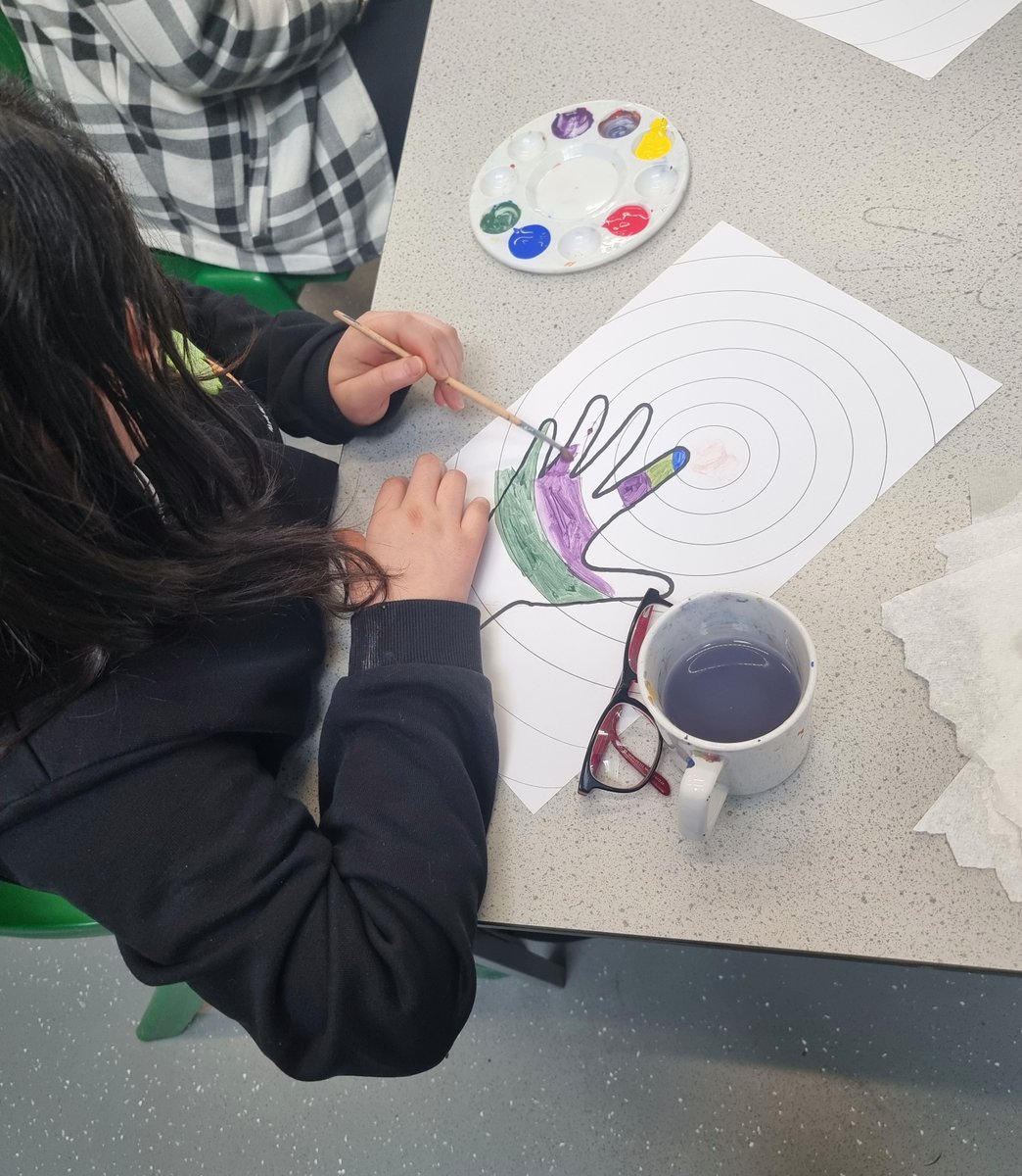 The LC art group were practicing their painting skills today by mixing the warm and cold colours. Everyone did fantastic and took their time - well done!