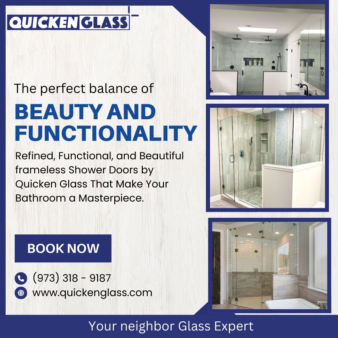 LlcQuicken48698's tweet image. Discover the perfect blend of beauty and practicality with Quicken Glass frameless shower doors. ✨🚿 Designed to turn your bathroom into a stunning retreat, our shower doors bring sleek style and everyday functionality together seamlessly.
#QuickenGlass #framelessShowerDoor