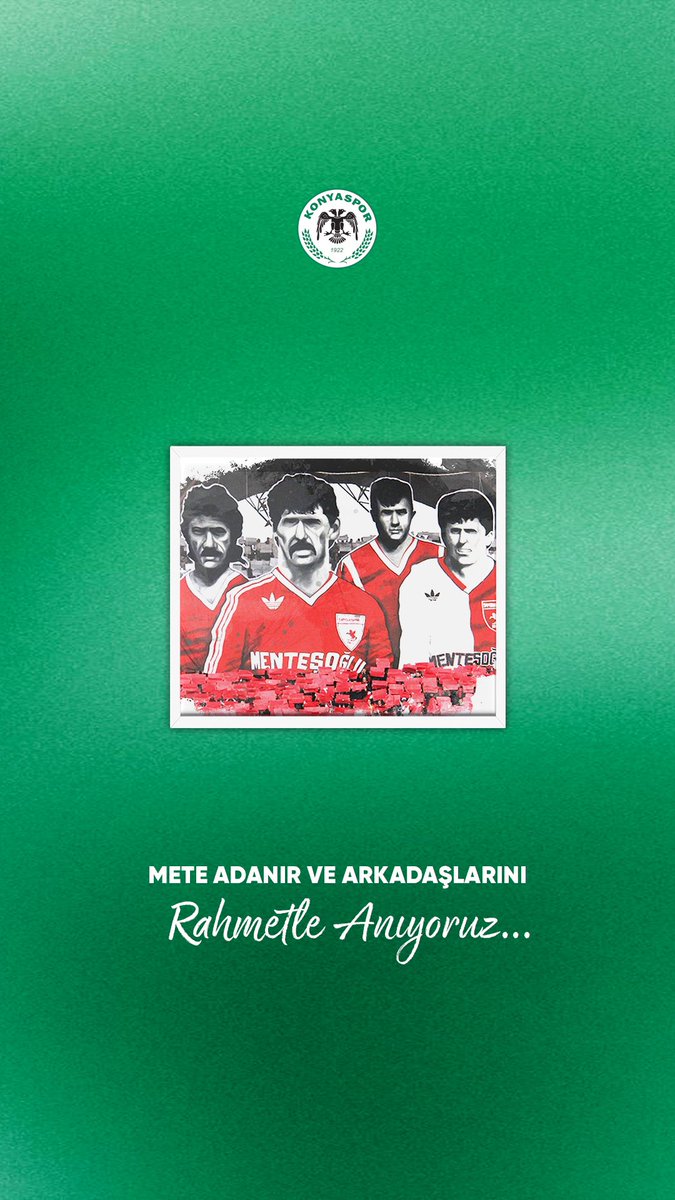 Samsunspor kafilesinin #20Ocak1989'da geçirdiği elim trafik kazasında hayatını kaybeden gol kralımız Mete Adanır ve arkadaşlarını rahmetle anıyoruz.