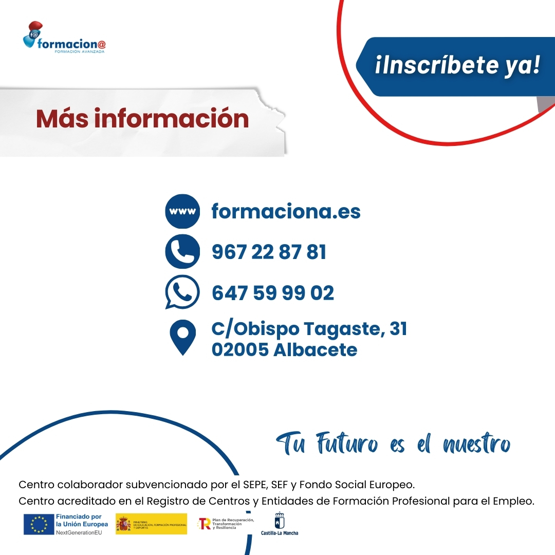 ✨ Actualiza tus habilidades en el curso de Actualización en la Atención al Paciente con Enfermedad Terminal. Aprende patologías del paciente, manejo del dolor y apoyo psicológico. 👩‍💻 Aula virtual | Inicio inminente.
📅 Inscríbete hoy: s.mtrbio.com/zjghlftuwc
#Formaciona