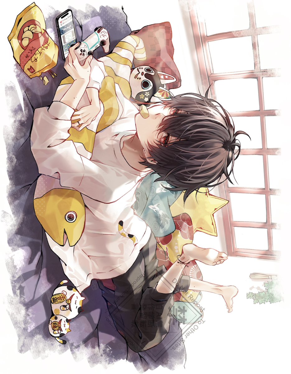 chill_(´˘｀_)⌒)_ #イラスト #illustration