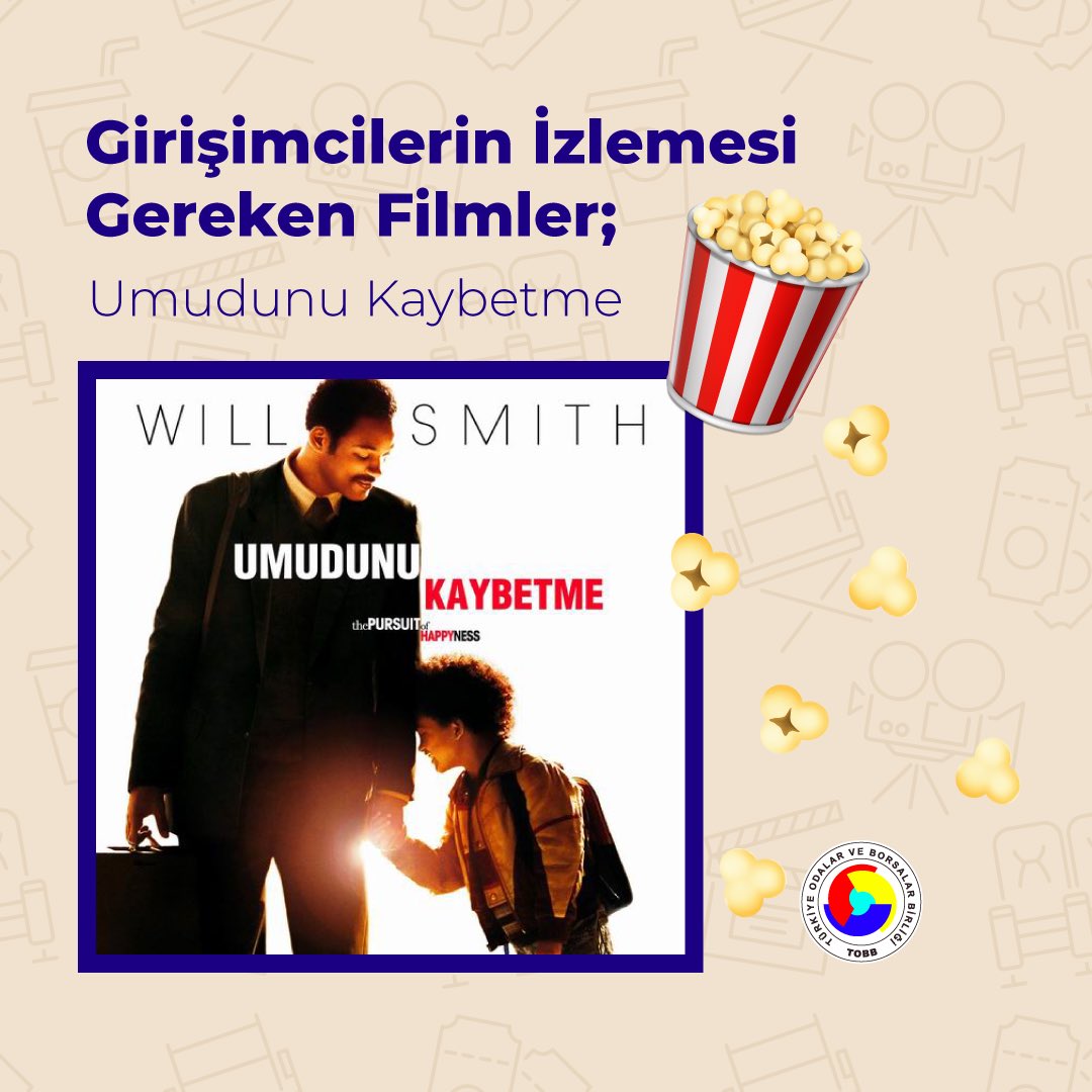 TOBB İstanbul GGK (@tobbiggk) on Twitter photo Umudunu Kaybetme (2007)
Chris Gardner, işinde sorunlar yaşayan ve maddi açıdan sarsıntıda olan bir adamdır. Hayat mücadelesi vermekte ve iş aramaktadır.
Film, umutsuzluğa rağmen yaşam savaşı vermenin ve sonuna kadar çabalamanın önemini vurguluyor.
#tobbiggk #filmönerisi Umudunu Kaybetme (2007)
Chris Gardner, işinde sorunlar yaşayan ve maddi açıdan sarsıntıda olan bir adamdır. Hayat mücadelesi vermekte ve iş aramaktadır.
Film, umutsuzluğa rağmen yaşam savaşı vermenin ve sonuna kadar çabalamanın önemini vurguluyor.
#tobbiggk #filmönerisi