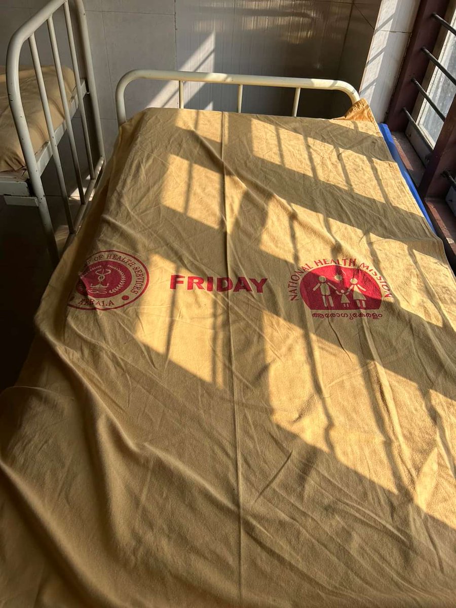 The bedsheets in Kerala government hospitals have the day printed on them to ensure they are changed daily. 👏