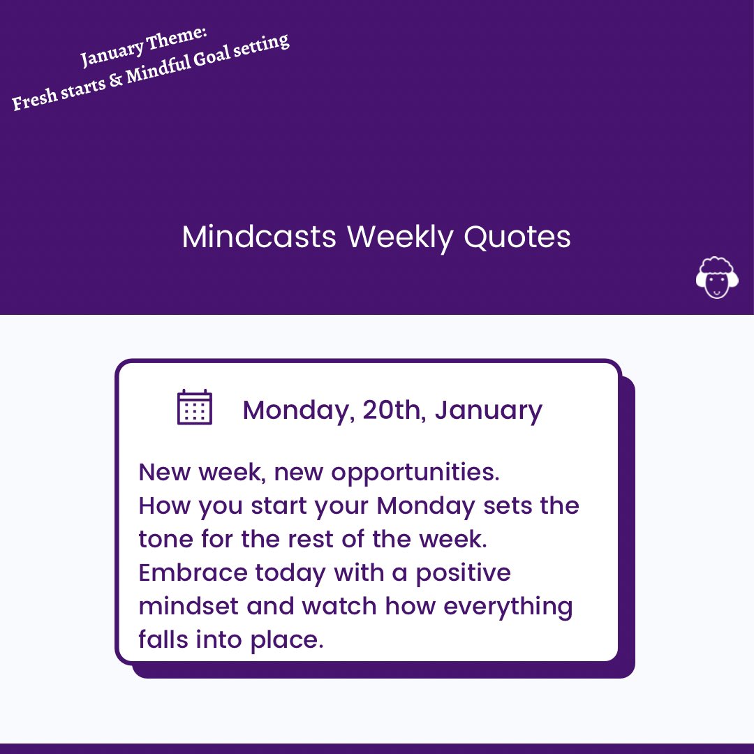 MindcastsApp's tweet photo. Do what the post says and notice the changes that happens.

Remember, Mindcasts is here for you 💜

#morningmotivations #morningmentalvitamins #mentalmotivation #mentalmonday #newweeknewstart https://t.co/T9CjNxVWXn