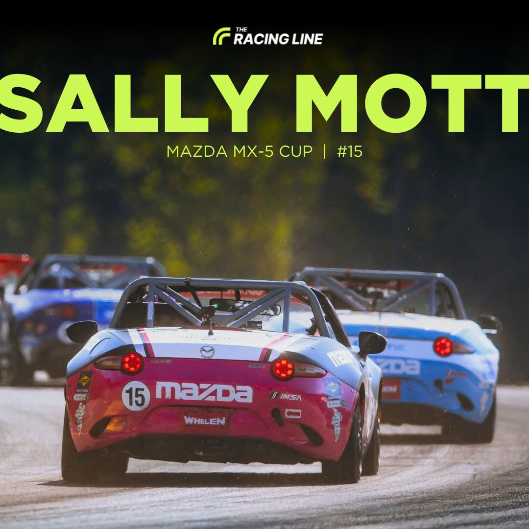 🏎️ New TRL Athlete! The magnificent Sally Mott  joins The Racing Line Athletes for 2025. Sally is currently racing in the <a href="/MazdaMX5Cup/">Mazda MX-5 Cup</a> , supporting various <a href="/IMSA/">IMSA</a> and <a href="/IndyCar/">NTT INDYCAR SERIES</a> events throughout 2025. 

🥇 Sallys first 2025 event is the MX-5 Cup races supporting IMSA at <a href="/DAYTONA/">Daytona International Speedway</a>