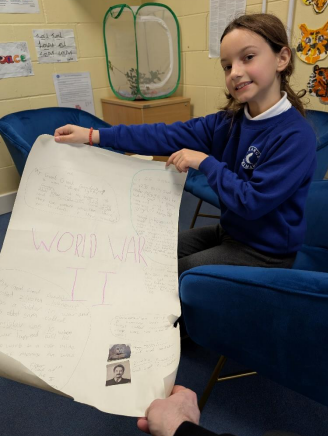 Sofija in Year 4 has taken a keen interest in our current topic of World War II. She discussed the impact of the war at home with her parents, and found that her great grandparents had some interesting stories. It was great to hear about her family’s story!