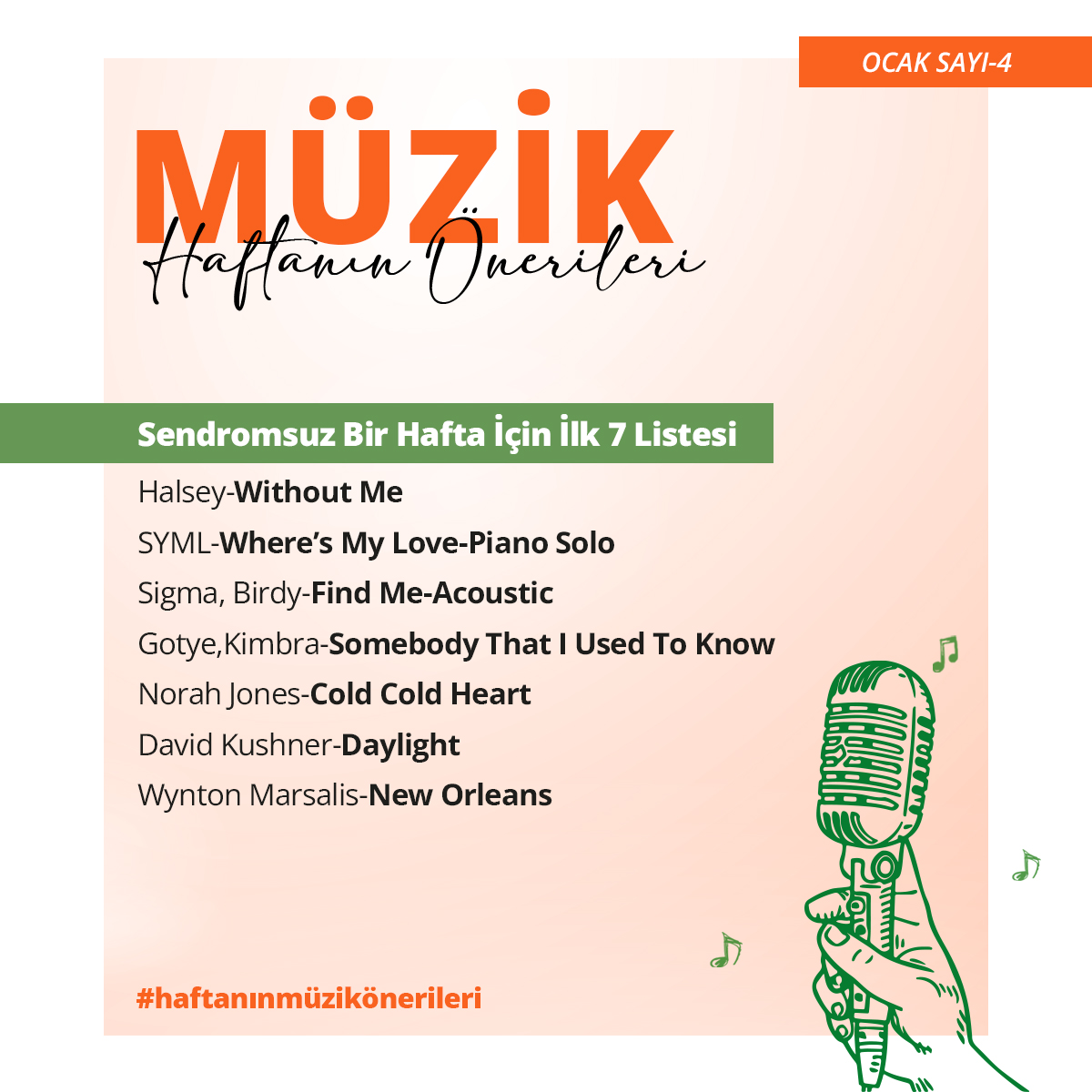 Sendromsuz bir hafta için haftanın müzik önerileri listesi.

Haftanın Müzik Önerileri Listesi: open.spotify.com/playlist/5OZKS…

#zeylemsenkal #zeynepeylemsenkal #muzikonerileri #haftaninmuzikonerileri