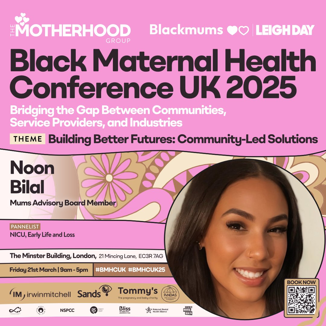 We're thrilled to introduce The Motherhood Group's second wave of exceptional speakers for Black Maternal Health Conference UK 2025! #BMHCUK25 📢 

Nellie Gbadebo - Maternal Cancer Survivor
Speaking on: Understanding chronic conditions

Olympia Amoo - The Motherhood Group Mum