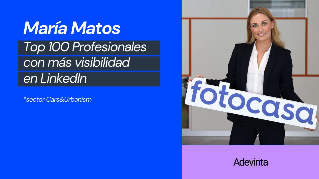 AdevintaSpain (@adevintaspain) on Twitter photo 🤩<a href="/MariaMatos_MM/">María Matos</a>, Directora de Estudios y Portavoz de <a href="/fotocasa/">fotocasa 📸🏠</a>, ha sido reconocida como una de las 🌟TOP 100 profesionales con más visibilidad en <a href="/LinkedIn/">LinkedIn</a> en España en Cars & Urbanism.
La lista, elaborada por <a href="/Favikon_/">Favikon</a>, destaca su capacidad para generar conversaciones 🤩<a href="/MariaMatos_MM/">María Matos</a>, Directora de Estudios y Portavoz de <a href="/fotocasa/">fotocasa 📸🏠</a>, ha sido reconocida como una de las 🌟TOP 100 profesionales con más visibilidad en <a href="/LinkedIn/">LinkedIn</a> en España en Cars & Urbanism.
La lista, elaborada por <a href="/Favikon_/">Favikon</a>, destaca su capacidad para generar conversaciones