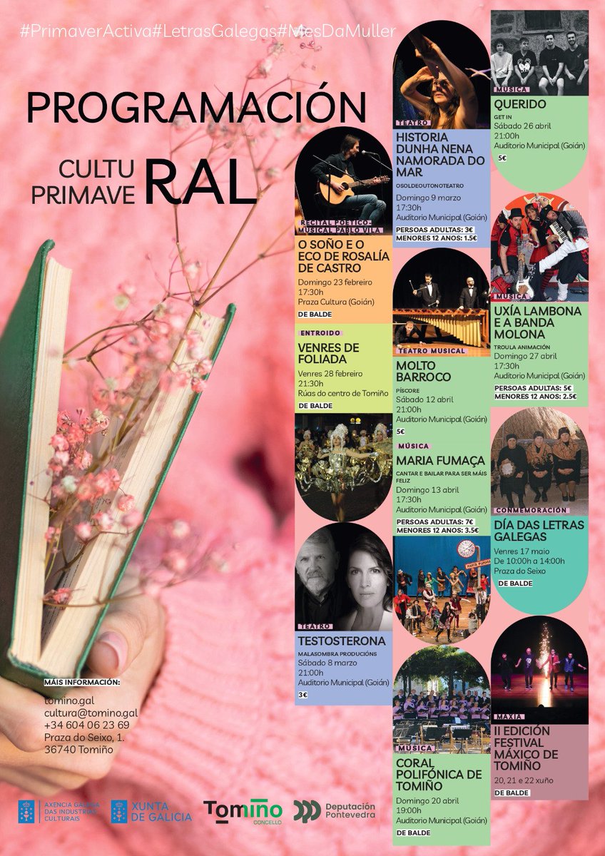 Velaquí a nosa programación CULTURAL de PRIMAVERA🌸

#PrimaverActiva