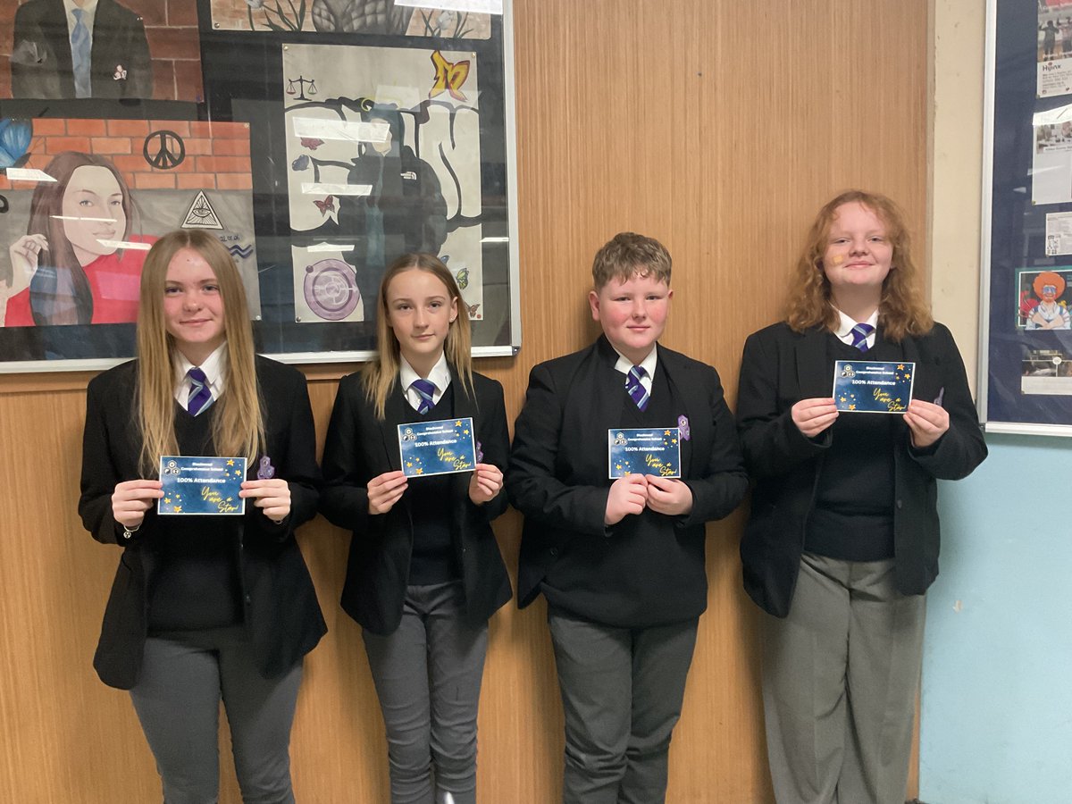 Blackwood_Comp's tweet photo. Here are some of our Key Stage 3 pupils who achieved 100% attendance last half term! Well done to everyone 💯💯 https://t.co/dKx90kPPQk