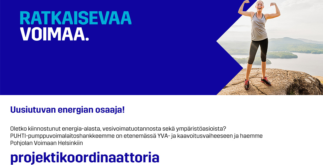 Oletko uusiutuvan energian osaaja? Haemme projektikoordinaattoria Helsinkiin tukemaan pumppuvoimalaitoshankkeemme projektitiimiä edistämään hanketta. Työsuhde on määräaikainen 31.12.2026 saakka. Hae viimeistään 2.2.2025! pohjolanvoima.fi/haemme-pohjola…  #pohjolanvoima #rekry #pumppuvoima