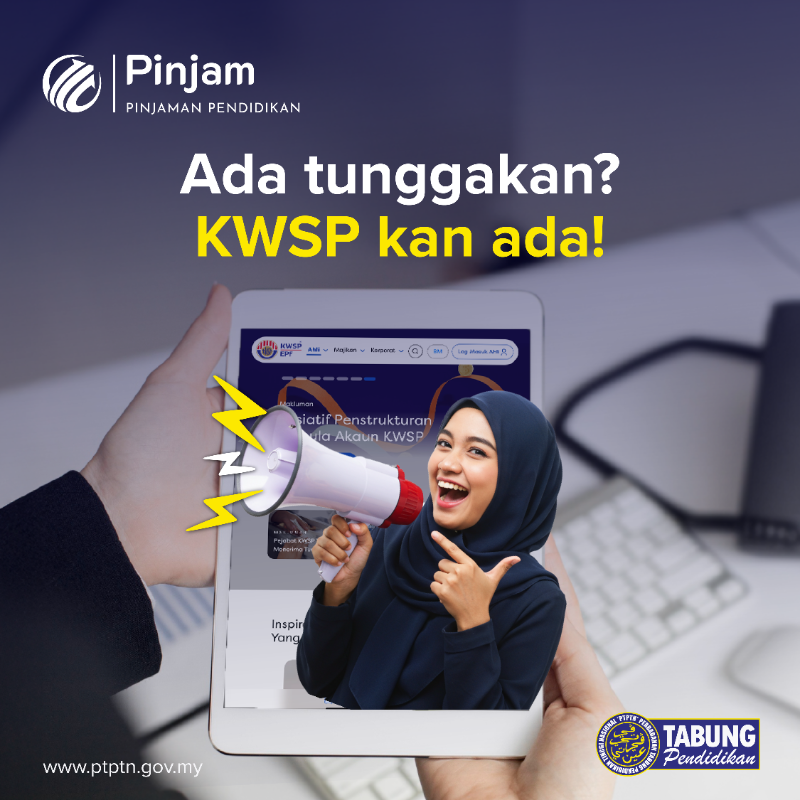 PTPTNOfficial's tweet photo. Jangan biarkan tunggakan PTPTN meningkat hingga membuatkan anda tertekan. Bayar tunggakan anda dengan menggunakan Akaun II KWSP diri sendiri, pasangan atau ibu bapa.

Lebih menarik, anda boleh bayar berulang kali selagi akaun anda masih berbaki. Jom bertindak sekarang!