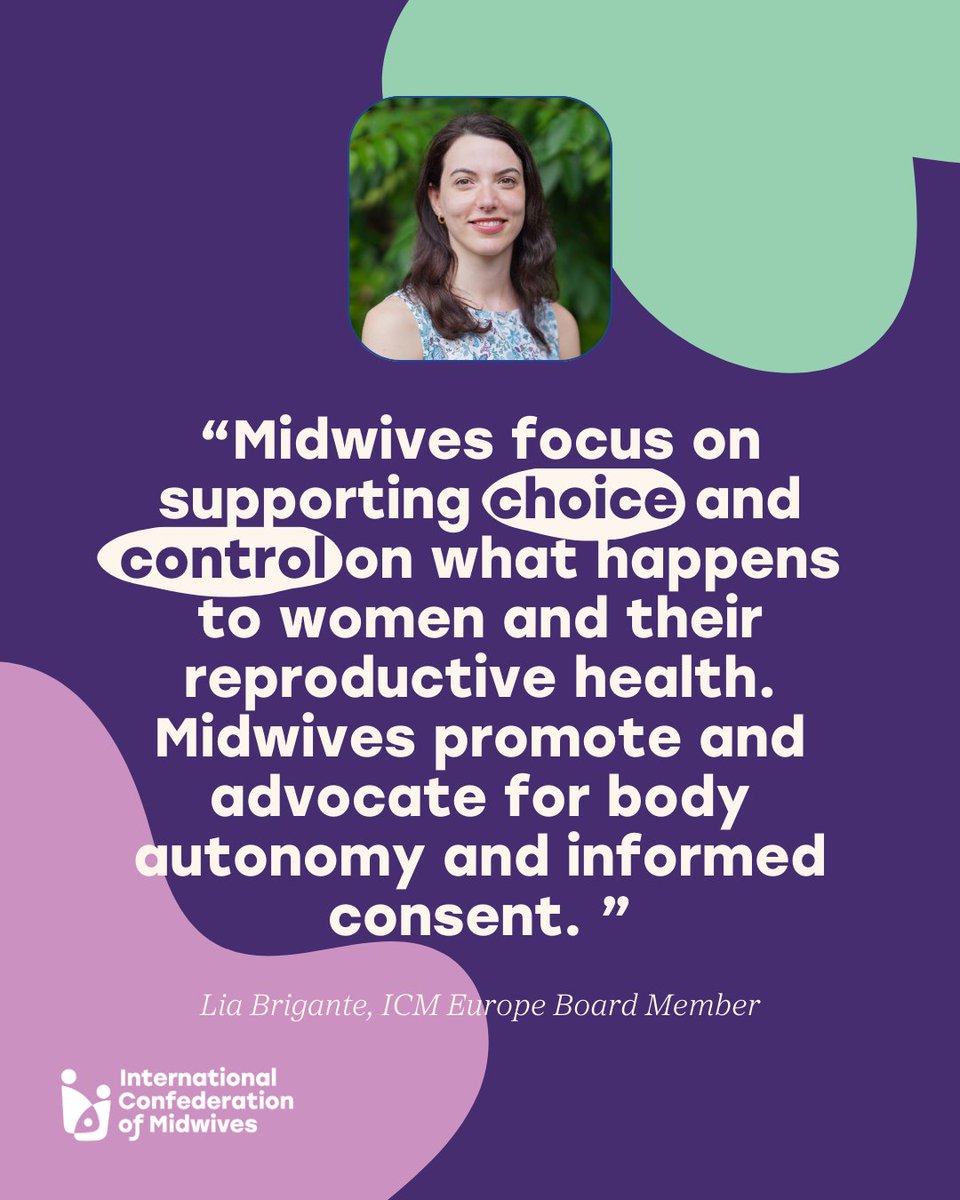 world_midwives's tweet image. Midwives champion CHOICE &amp;amp; CONTROL, says Lia Brigante, midwife &amp;amp; ICM Europe Board Member.  

🌟 Let&apos;s celebrate their vital role in SRH care!