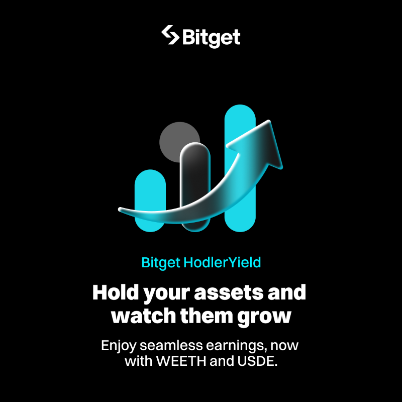 bitget's tweet photo. Introducing #Bitget HodlerYield! Effortless earnings, flexible options &amp; seamless asset growth!🚀

You can:
✅Hold tokens &amp; enjoy automated daily profits with no hassle.
✅Choose spot/futures to fit your strategy.
✅Earn with WEETH &amp; USDE,  more tokens coming soon.

Start now 👇