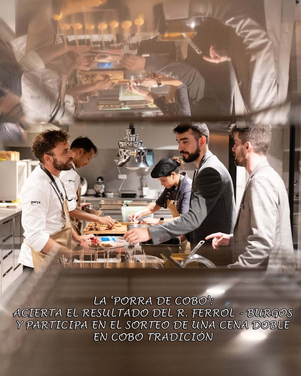 LA PORRA DE COBO (R.Ferrol - Burgos)

¿Quieres ganar una cena doble en Cobo Tradición?... Sólo tienes que acertar el resultado del <a href="/racingferrolsad/">Racing Club Ferrol</a> 🆚 <a href="/Burgos_CF/">Burgos Club de Fútbol</a>.
 
Participar es muy fácil:
 
1⃣ Sigue a <a href="/RMarcaBurgos/">Radio Marca Burgos</a> y a <a href="/coboestratos/">Cobo Estratos</a> en Twitter.

2⃣ Like y RT a esta publicación.