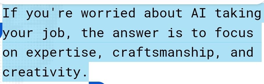 AI isn't going to replace you (if you're good) buff.ly/3PGf7hi