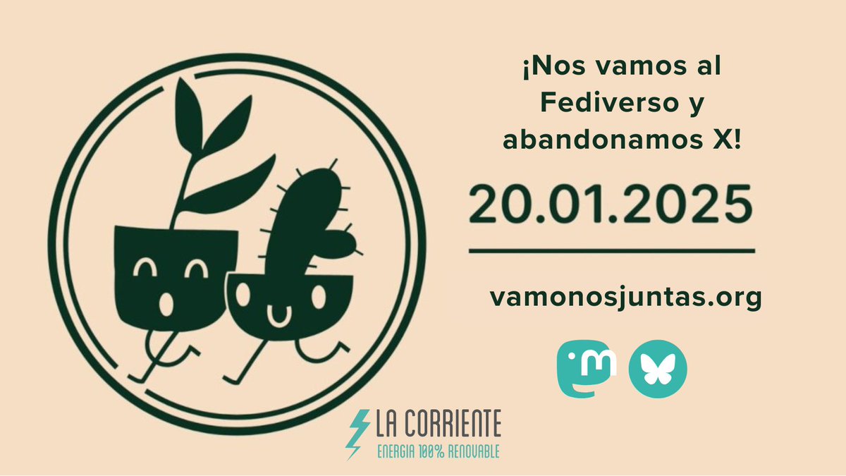 LaCorrienteCoop's tweet photo. Te animamos a que nos sigas y sigamos construyendo otro mundo más justo donde el bien común esté por encima de los intereses de unos pocos 🙌🫂

Síguenos en:
🐘 Mastodon https://t.co/kF5LWjU5Wr
🦋 Bluesky https://t.co/0l3zW6dJ60 https://t.co/RsTvGy1VoI