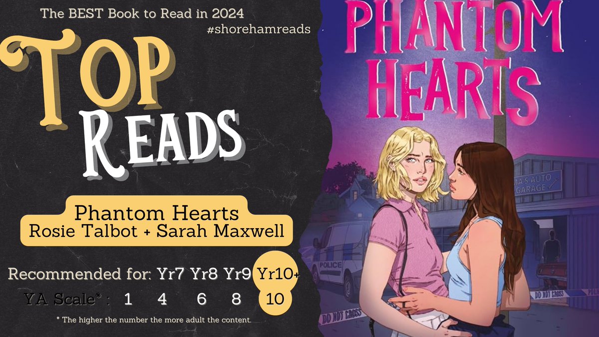 This week's TOP READ is PHANTOM HEARTS by Rosie Talbot and Sarah Maxwell. We think this book is absolutely brilliant! #shorehamreads #topreads #lovetoread