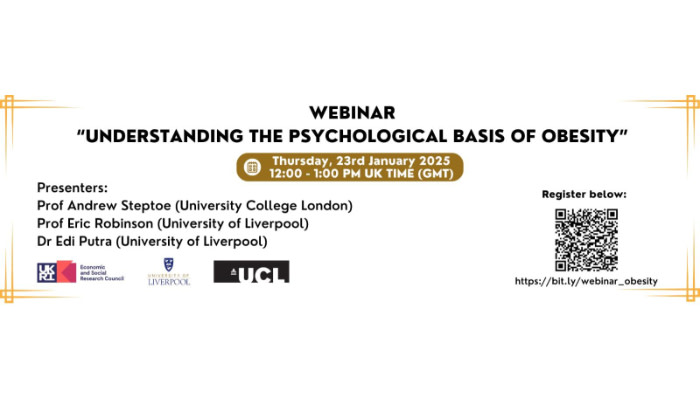 Upcoming Webinar: ➡️ Understanding the Psychological Basis of Obesity

🗓️ Thur 23 Jan 12pm UK/1pm Paris

Register here: easo.org/understanding-…

<a href="/andrewp_steptoe/">AndrewSteptoe</a> <a href="/ediputra_ign/">Edi Putra IGN</a>