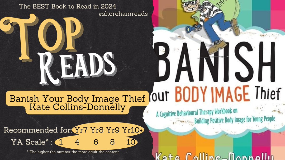 This week's TOP READ is BANASH YOUR BODY IMAGE THEIF by Kate Collins-Donnelly. We think this book is absolutely brilliant! #shorehamreads #topreads #lovetoread