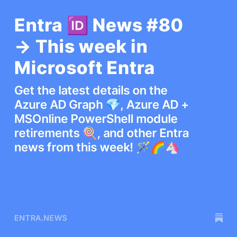 Merill Fernando (@merill) on Twitter photo I just published this week's Entra newsletter!
Featuring <a href="/12Knocksinna/">Tony Redmond</a>, <a href="/alitajran/">ALI TAJRAN</a>, <a href="/Christian_Frohn/">Christian Frohn</a>, @Ciraltos, <a href="/DanielatOCN/">Daniel Bradley</a>, <a href="/mariussmellum/">Marius Solbakken</a>, <a href="/NTFAQGuy/">John Savill</a>, <a href="/Shehanperera85/">Shehan Perera | MVP</a>, <a href="/RedByte1337/">Keanu Nys</a>, <a href="/TheImmaturedad/">IAM Ryan | Cybersecurity | Identity and access</a>, <a href="/fabian_bader/">Fabian Bader</a>, <a href="/Thomas_Live/">Thomas Naunheim</a>, <a href="/cbrhh/">Christopher Brumm</a>
Read at ➡️ entra.news/p/entra-news-8… I just published this week's Entra newsletter!
Featuring <a href="/12Knocksinna/">Tony Redmond</a>, <a href="/alitajran/">ALI TAJRAN</a>, <a href="/Christian_Frohn/">Christian Frohn</a>, @Ciraltos, <a href="/DanielatOCN/">Daniel Bradley</a>, <a href="/mariussmellum/">Marius Solbakken</a>, <a href="/NTFAQGuy/">John Savill</a>, <a href="/Shehanperera85/">Shehan Perera | MVP</a>, <a href="/RedByte1337/">Keanu Nys</a>, <a href="/TheImmaturedad/">IAM Ryan | Cybersecurity | Identity and access</a>, <a href="/fabian_bader/">Fabian Bader</a>, <a href="/Thomas_Live/">Thomas Naunheim</a>, <a href="/cbrhh/">Christopher Brumm</a>
Read at ➡️ entra.news/p/entra-news-8…
