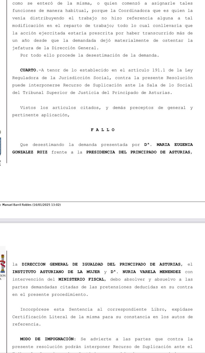 Se desestima la demanda. Se absuelve a las partes.