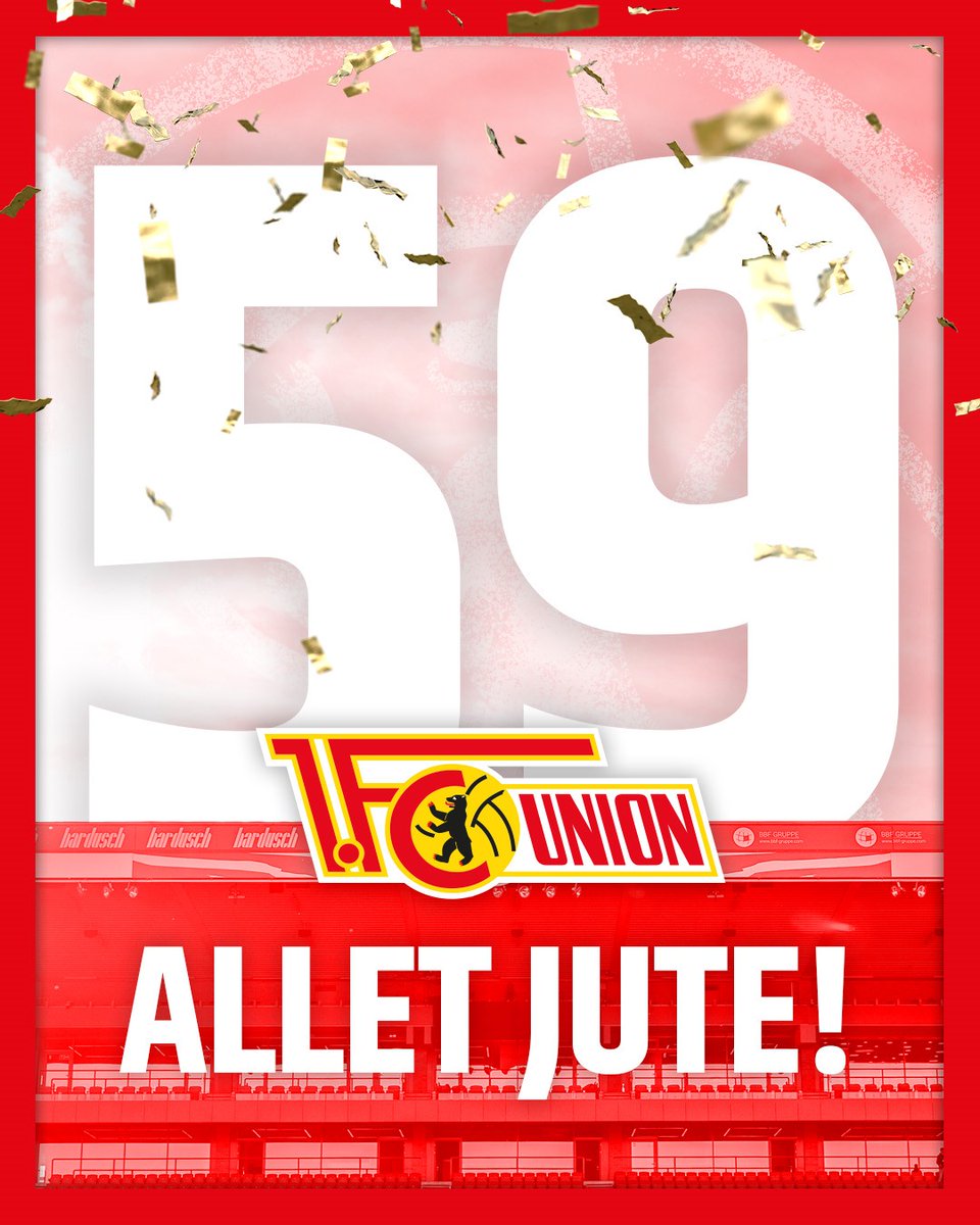 fcunion's tweet photo. 𝟱𝟵 𝗝𝗮𝗵𝗿𝗲 𝟭. 𝗙𝗖 𝗨𝗻𝗶𝗼𝗻 𝗕𝗲𝗿𝗹𝗶𝗻 𝗲.𝗩. ❤🤍 
𝐴𝑙𝑙𝑒𝑡 𝐽𝑢𝑡𝑒, 𝑈𝑛𝑖𝑜𝑛𝑒𝑟 🥳 https://t.co/UD46HdXn6i