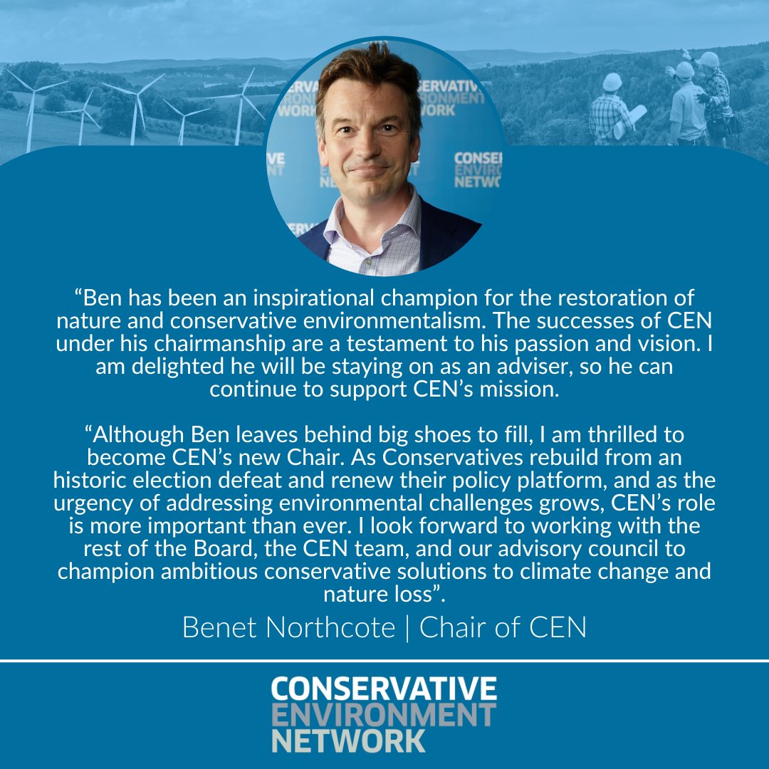 🚨 Announcement from CEN:

@bengoldsmith has decided to step down as CEN’s Chair after 11 years, but will stay on as an advisor. We thank Ben for his significant contribution to CEN. 

We are pleased to announce that <a href="/benetnorthcote/">Benet Northcote</a> is CEN’s new Chair.