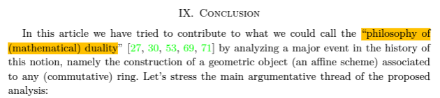 DavidCorfield8's tweet image. Another reference to add to category-theoretic approaches to a philosophy of duality: &apos;Grothendieck&apos;s theory of schemes and the algebra–geometry duality&apos;
hal.science/hal-03913076/d…