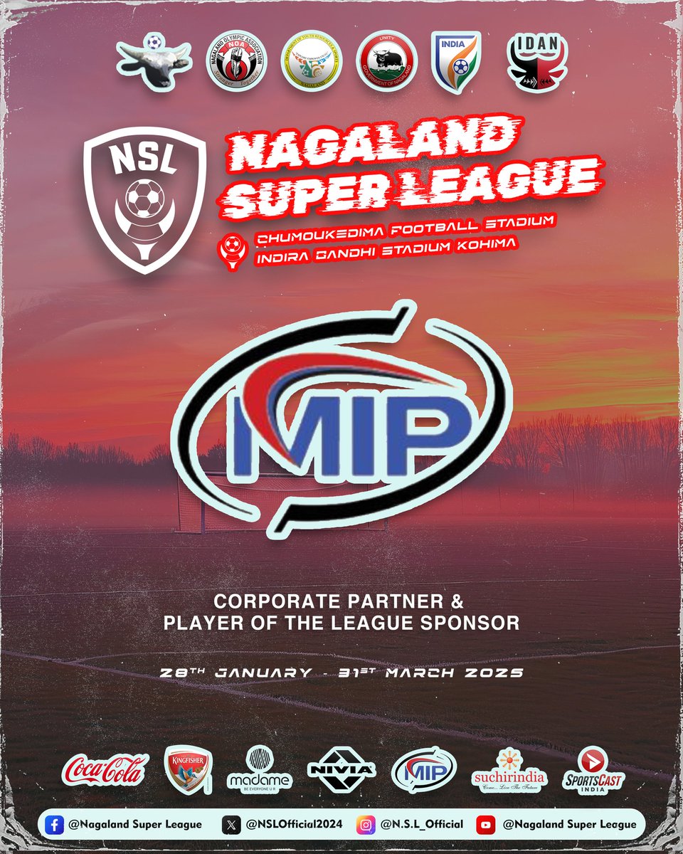 NSLOfficial2024's tweet photo. We are thrilled to announce Majena as a Corporate Partner and Sponsor of Prestigious Prizes. Together we celebrate excellence, dedication, and the spirit of competition. Stay tuned for an unforgettable season!
#NagalandSuperLeague #NSL2025 #Sportscast #broadcast #OfficialPartner https://t.co/lq8Mka1TVh