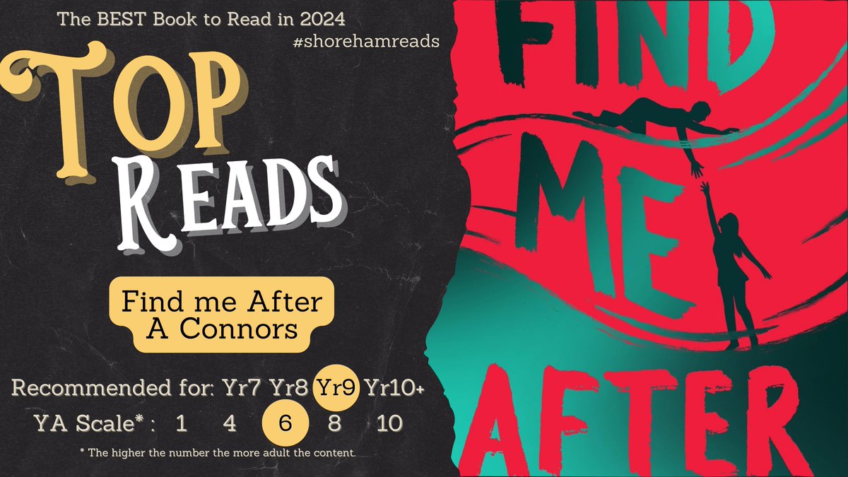 This week's TOP READ is FIND ME AFTER by A. Connors We think this book is absolutely brilliant! #shorehamreads #topreads #lovetoread