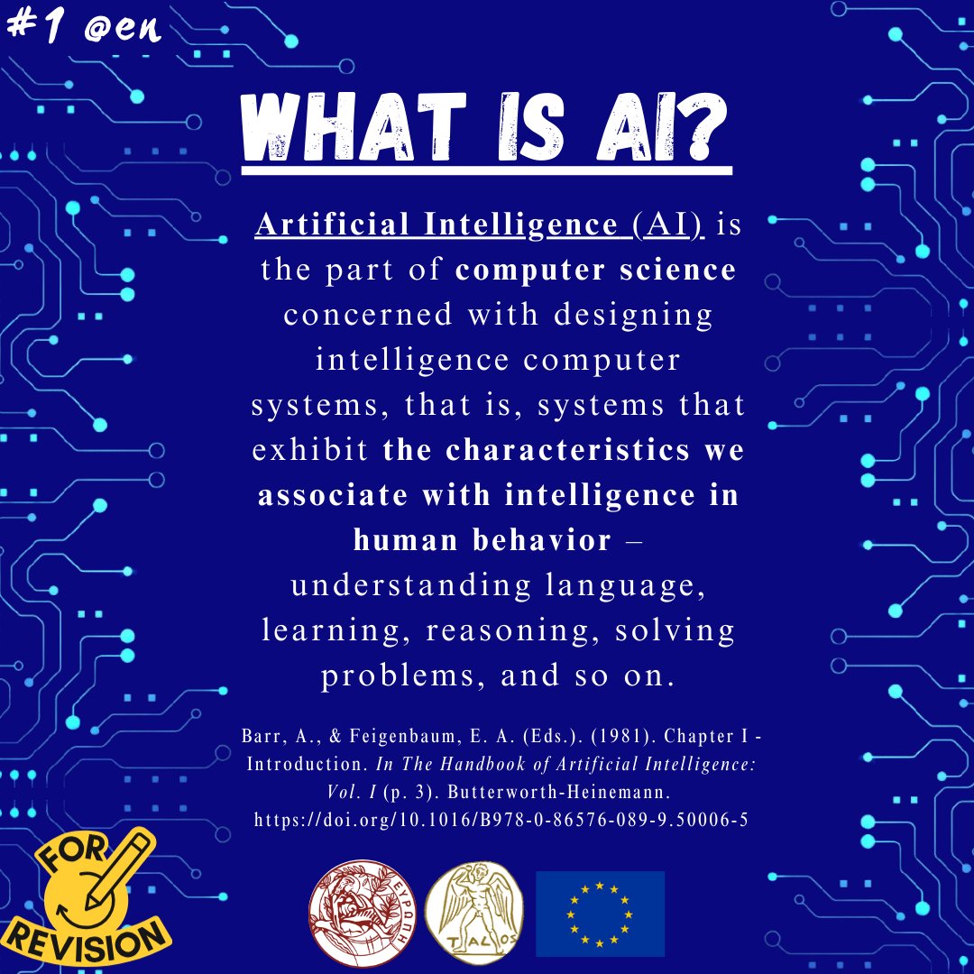 talosai_uoc's tweet photo. In the context of tonight’s online and onsite lecture “How AI works?” (https://t.co/tGZjas1tSO) let’s revise together!
~
Στο πλαίσιο της αποψινής διάλεξης «Πώς λειτουργεί η Τεχνητή Νοημοσύνη;» (https://t.co/tGZjas1tSO) ας κάνουμε μαζί μια επανάληψη!

#TALOSLab #TALOS #AI https://t.co/zN4kbDISAp