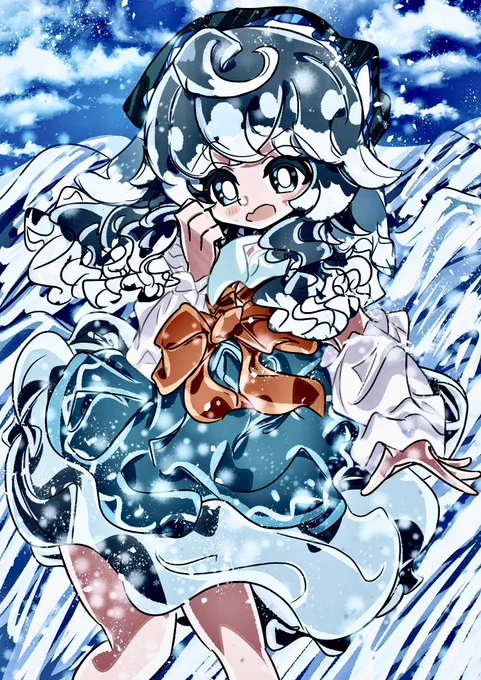 私の青系イラストも見ていってください! 寒色系好みです!!