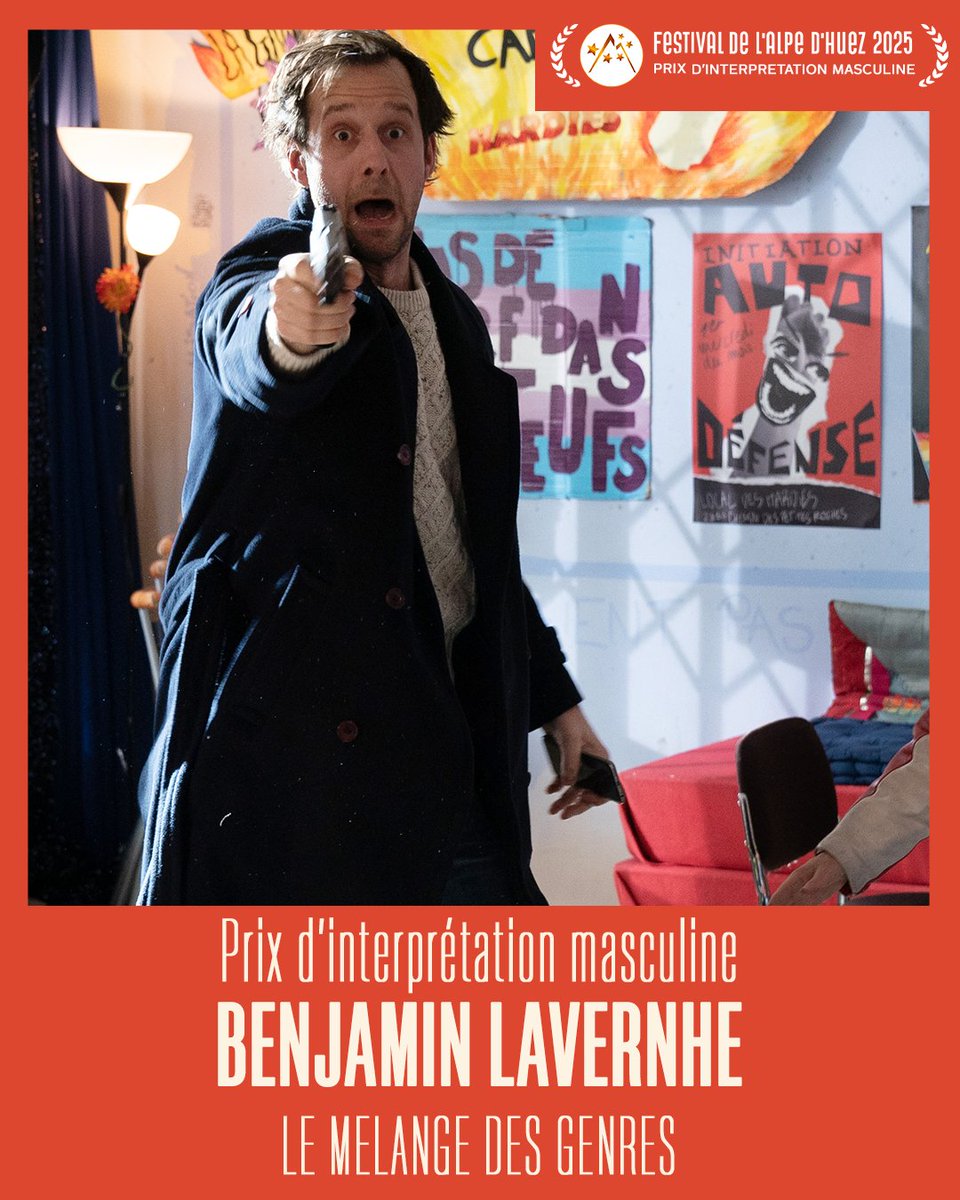Benjamin Lavernhe a remporté le prix d'interprétation masculine pour sa prestation dans LE MÉLANGE DES GENRES de Michel Leclerc qui sortira le 16 avril au cinéma 🎬

Avec Léa Drucker, Benjamin Lavernhe, Melha Bedia, Vincent Elbaz, Julia Piaton et Judith Chemla