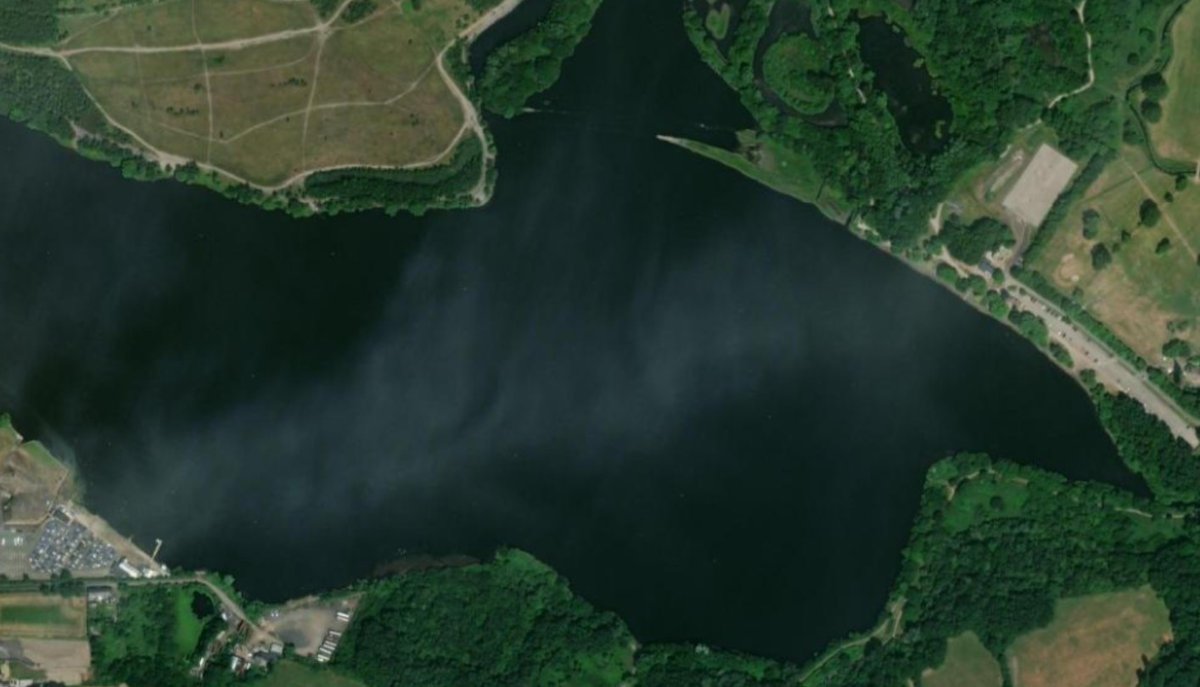 'Liable to Floods'. Farmland in the 1840s, #PenningtonFlash now, caused by mining subsidence. The inundated land included "Urmston's in the Meadows" moated farmhouse, abandoned in about 1910. #Leigh #Lowton #Lancashire #MapMonday