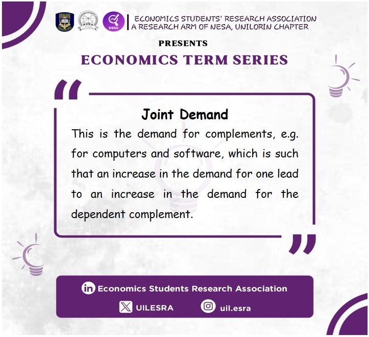 UILESRA's tweet photo. #EconomicTermSeries
#JointDemand
#NESA
#UNILORIN https://t.co/SqKLaFFKaM