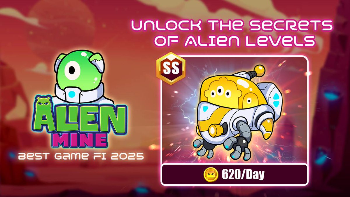 AlienMine_P2E's tweet photo. 🚀 Unlock Rare Aliens, Earn Big!

💵 Start Your Journey Now: https://t.co/sIp9tAJyQj

👽 Legendary SS Alien: Earn up to 620 $MINE/day with unmatched ROI!

💎 Supercharge your mining, unlock higher levels, and dominate the galaxy!

#AlienMine #GameFi #play2earn #P2E #PlayToEarn https://t.co/p5J8STZcBH