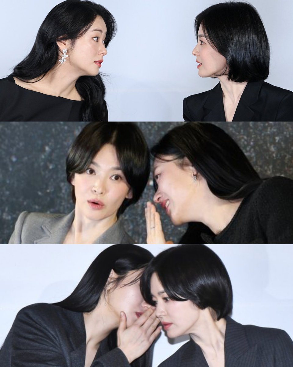 Love how these two are always whispering things to each other during interviews 💗

#SongHyeKyo #JeonYeoBeen