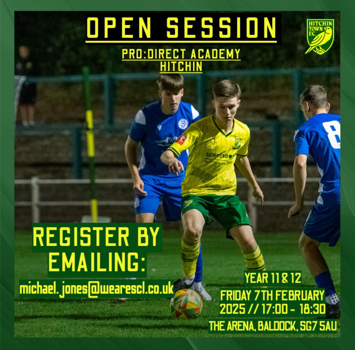Pro:Direct Academy Hitchin (@pda_hitchin) on Twitter photo Open Session 👀
We are hosting another open session, all details are below 👇🏻
Email michael.jones@wearescl.co.uk to register your interest or DM us 📥 Open Session 👀
We are hosting another open session, all details are below 👇🏻
Email michael.jones@wearescl.co.uk to register your interest or DM us 📥