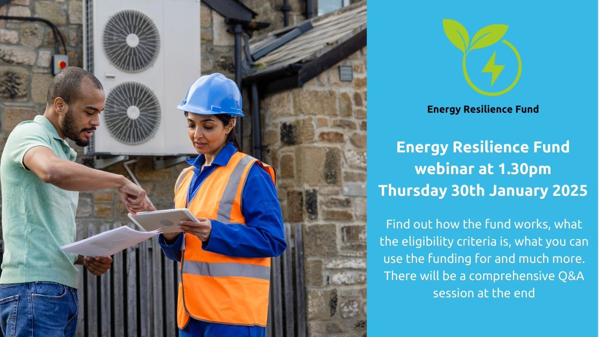 Social Investment Business (@thesocialinvest) on Twitter photo 📆 Our #EnergyResilienceFund Webinar is coming up on January 30th at 130-230pm. Join us and <a href="/ubeleinitiative/">The Ubele Initiative</a> to learn more about how the fund works and what you can use it for, and ask any questions you may have. Register here: buff.ly/41FDOll 📆 Our #EnergyResilienceFund Webinar is coming up on January 30th at 130-230pm. Join us and <a href="/ubeleinitiative/">The Ubele Initiative</a> to learn more about how the fund works and what you can use it for, and ask any questions you may have. Register here: buff.ly/41FDOll