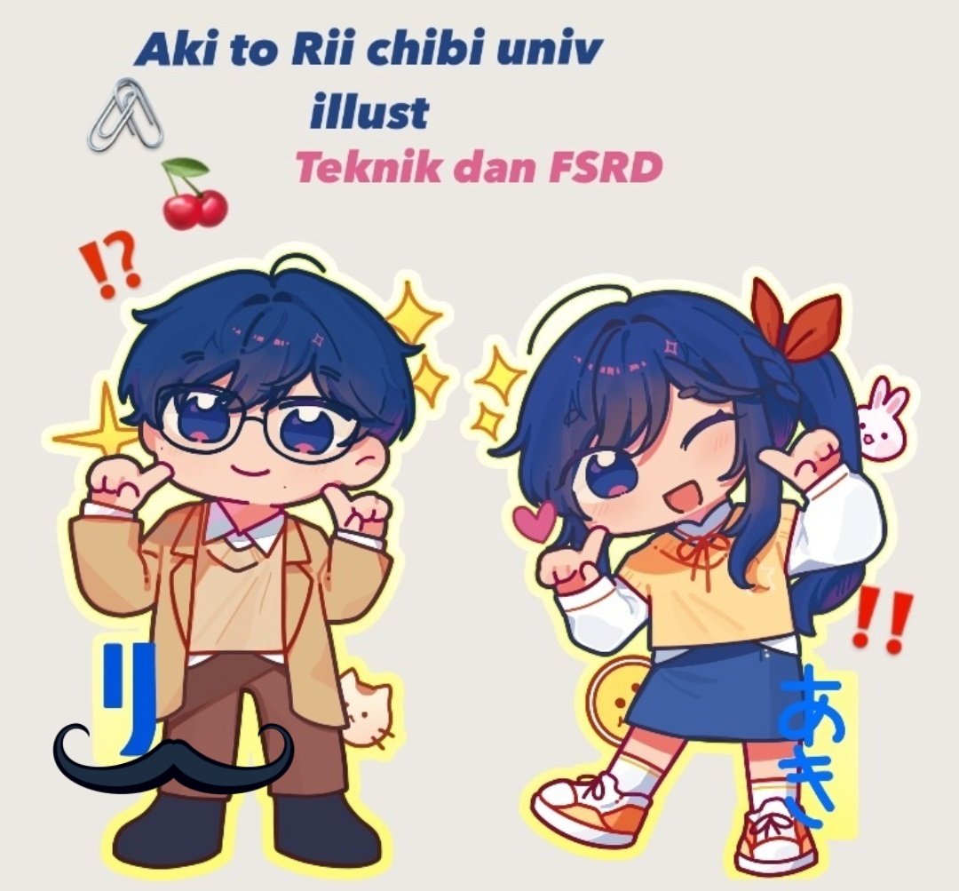 Halooww aku kembali dengan chibi illust buat bikin keychain ✊🏻✊🏻 tapi mau bikin ulang karena warnanya ga cmyk 😭😭